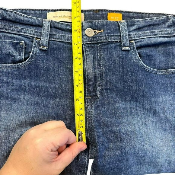 Anthropologie Pilcro and The Letterpress Striped Patch Knee Skinny Jeans Womens - Picture 4 of 5